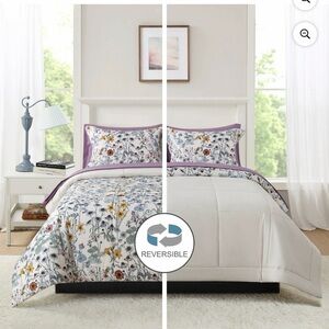 Mainstays Floral Reversible Comforter Set - 6 pieces - KING sized